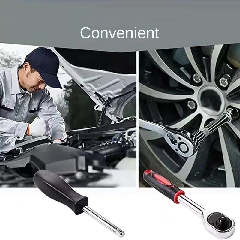 Set de scule de 46 buc pentru scule de mașină, șurubelniță și biți cu clichet, cheie rapidă, cheie, cheie, cheie, unelte de mână