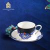 Forbidden City Emerald Bloom Ceramic Coffee & Tea Cup Set