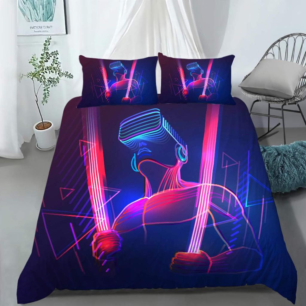 Gamepad Digital Printing Three-Piece Set, Home Textile Four-Piece Set, Quilt Cover, Bed Linen, Bedding