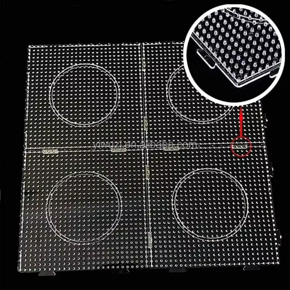 4Pcs Square Melting Beads Pegboards DIY 2.6mm Hama Beads template Fuse Beads Pegboards Kids Craft