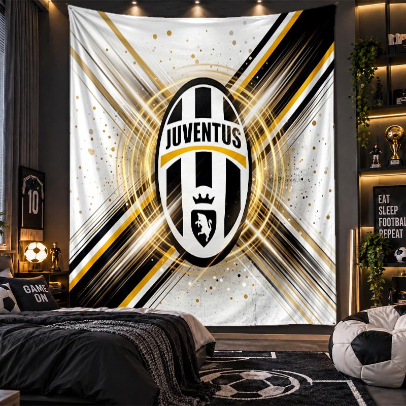 Arazzo da Appendere a Parete Tessuto Stampato Juventus FC per Soggiorno Camera da Letto Decorazione per la Casa
