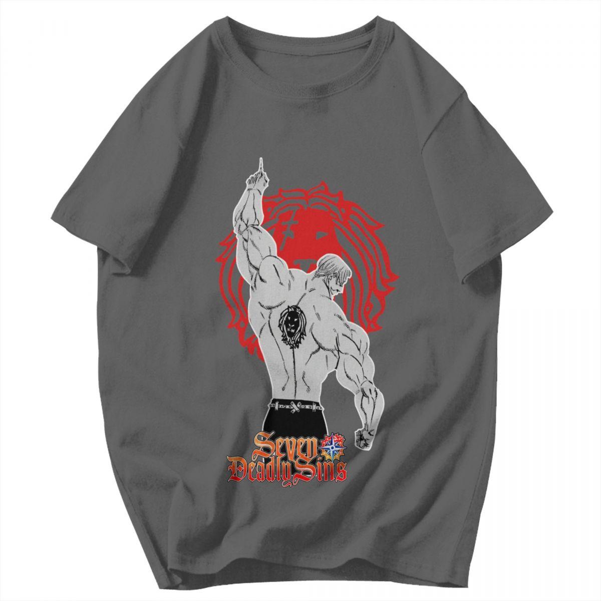 

Men T Shirt Escanor Seven Deadly Sins Cotton Y2K Graphic Short Sleeve Unisex Clothing T Shirts 4XL