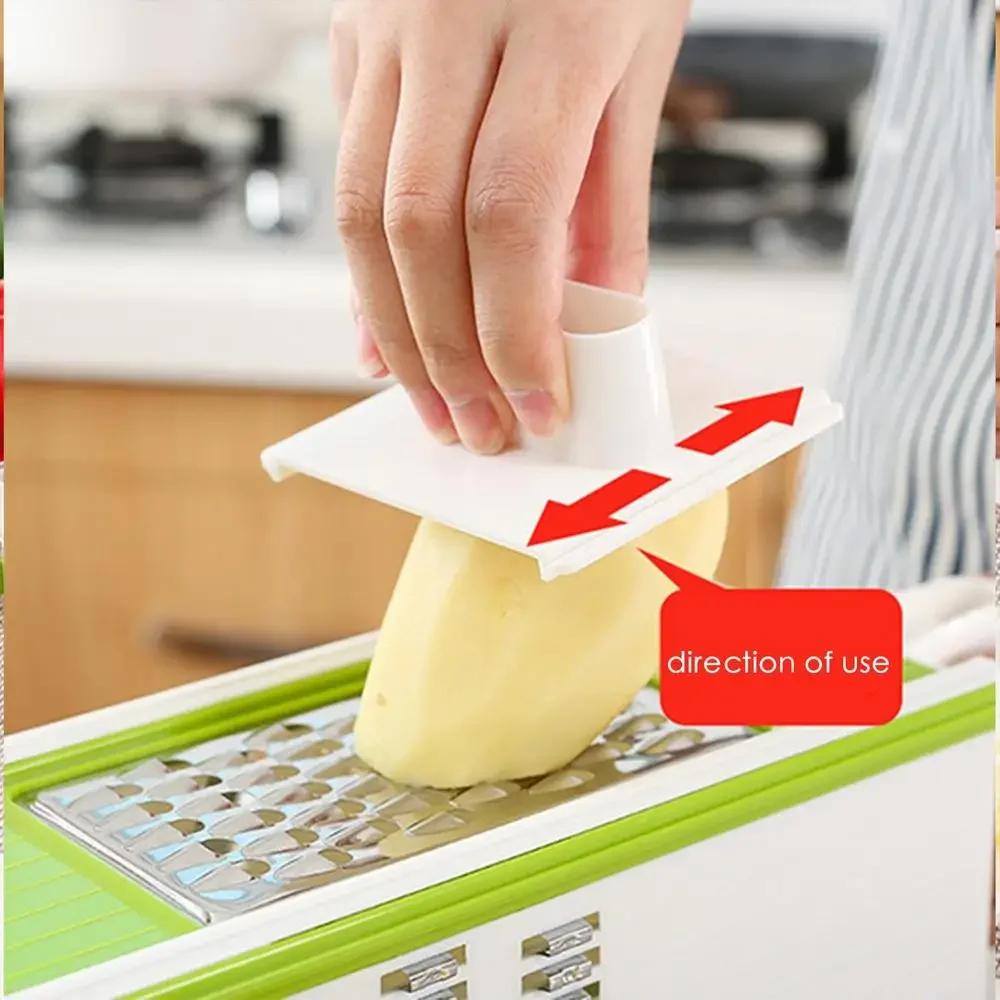 Multi-functional Manual Stainless Steel Vegetable Cutter Slicer Household Potato and Fruit Grater Creative Kitchen Gadgets