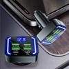4-Port 66W PD Fast Car Charger with Digital Display and Halo Lighting