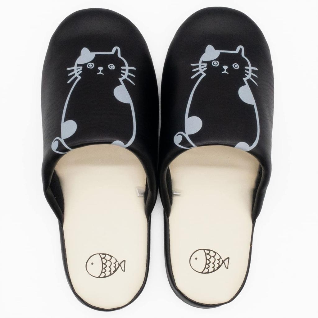 Fukifuki Cat Easy To Soles Do Not Get Wet [Okumura] Slippers, Soft, M, Black, AAAA5116BK, Clean,