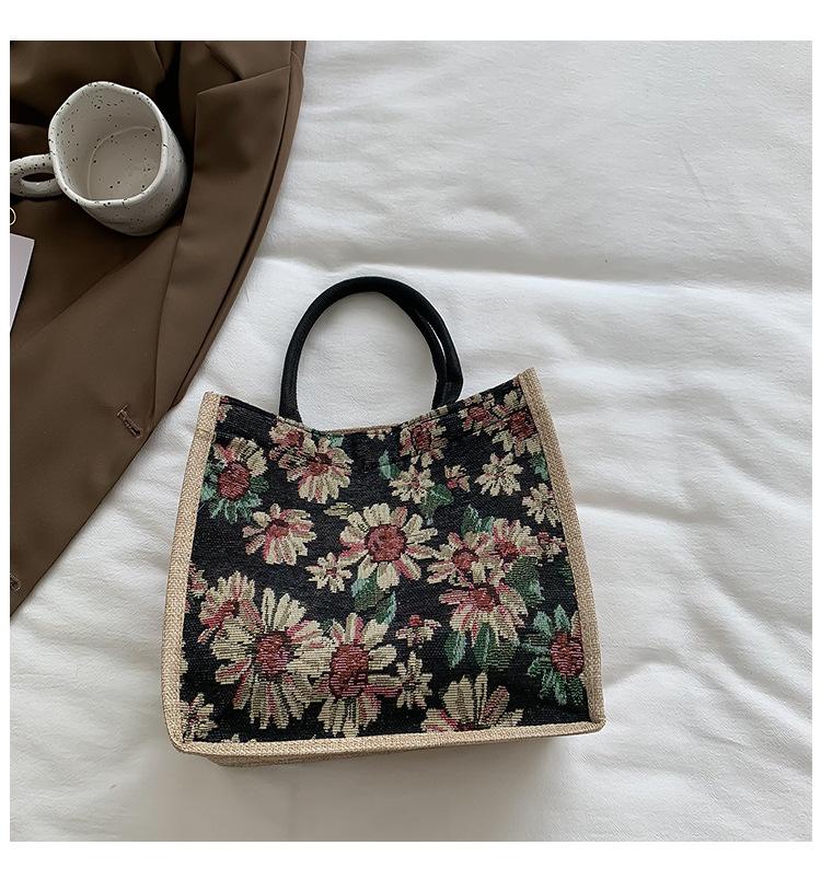 Large Capacity Cotton and Linen Bag Women's 2025 New Fashion Versatile Handbag Work Tote Bag