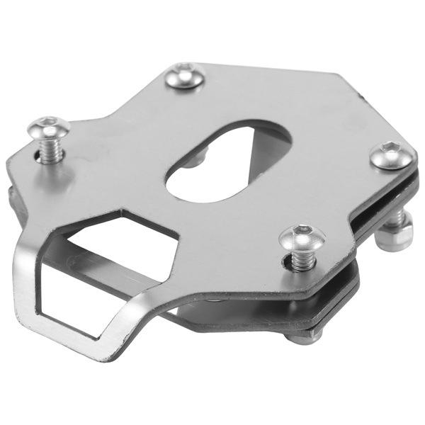 Silver Motorcycle Kickstand Pad Enlarger Base Accessory