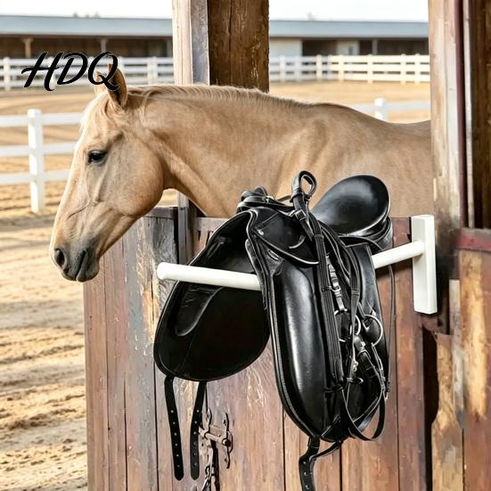 Heavy Duty Saddle Rack Portable Horse Rack Hangs On Stall Walls or Doors No Drill Removable Holder Hanger for Western English Storage Equipment