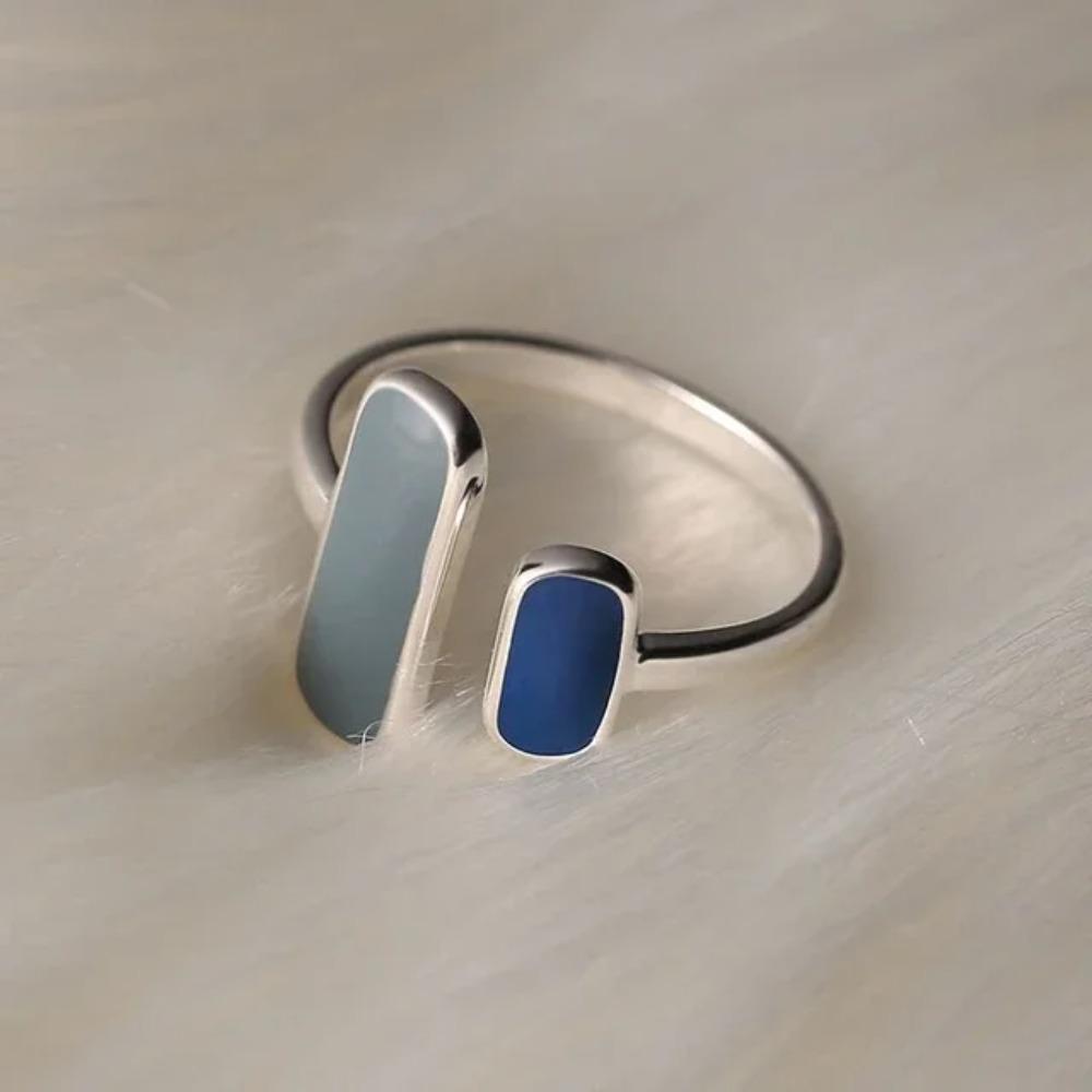 925 Silver Rings for Women Geometric Handmade Irregular Strip Ring Fashion Jewelry Gift