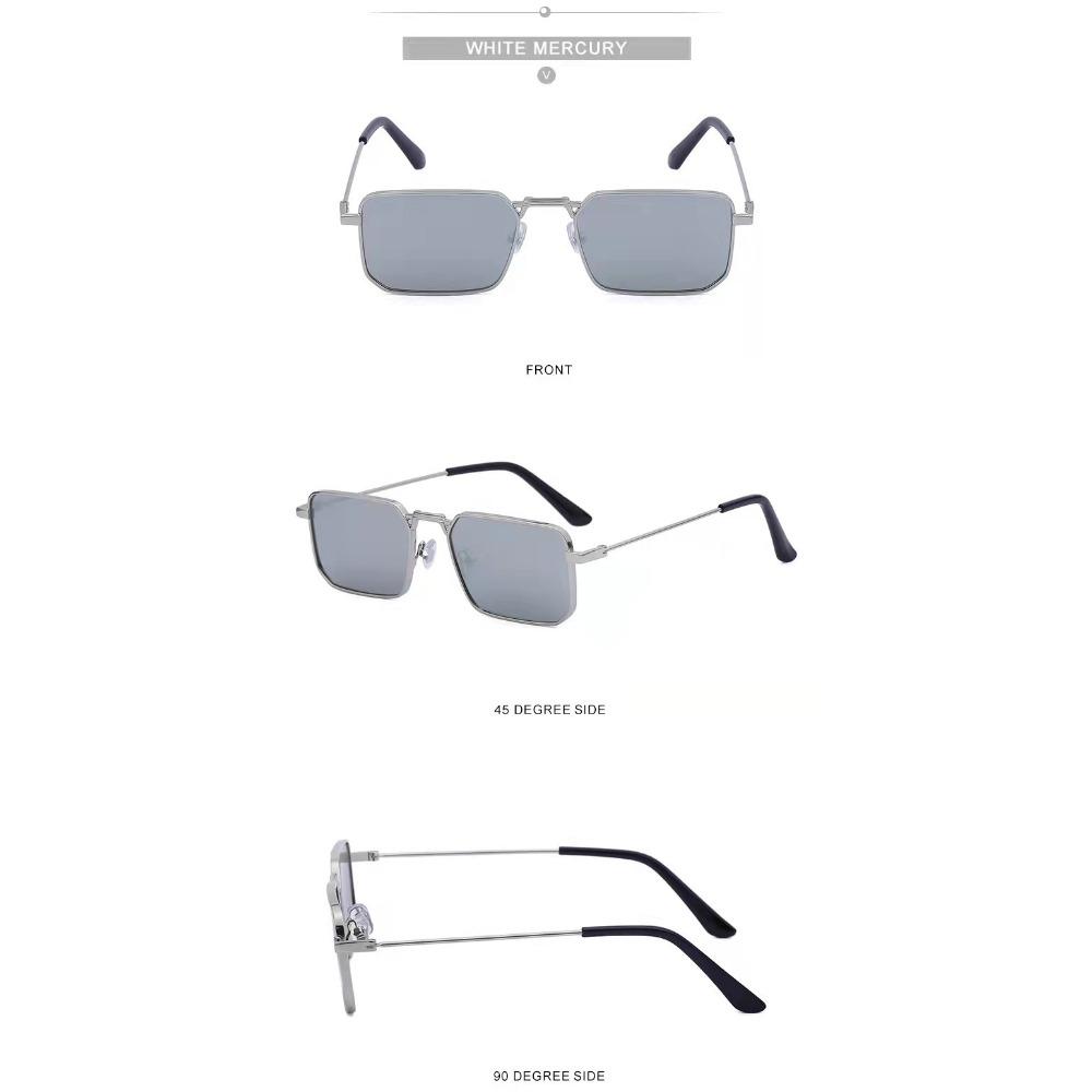 Luxury Designer Sunglasses for Men Women Retro Unique Metal Square Frame Classic Trendy Outdoor Sports UV Protection Eyewear