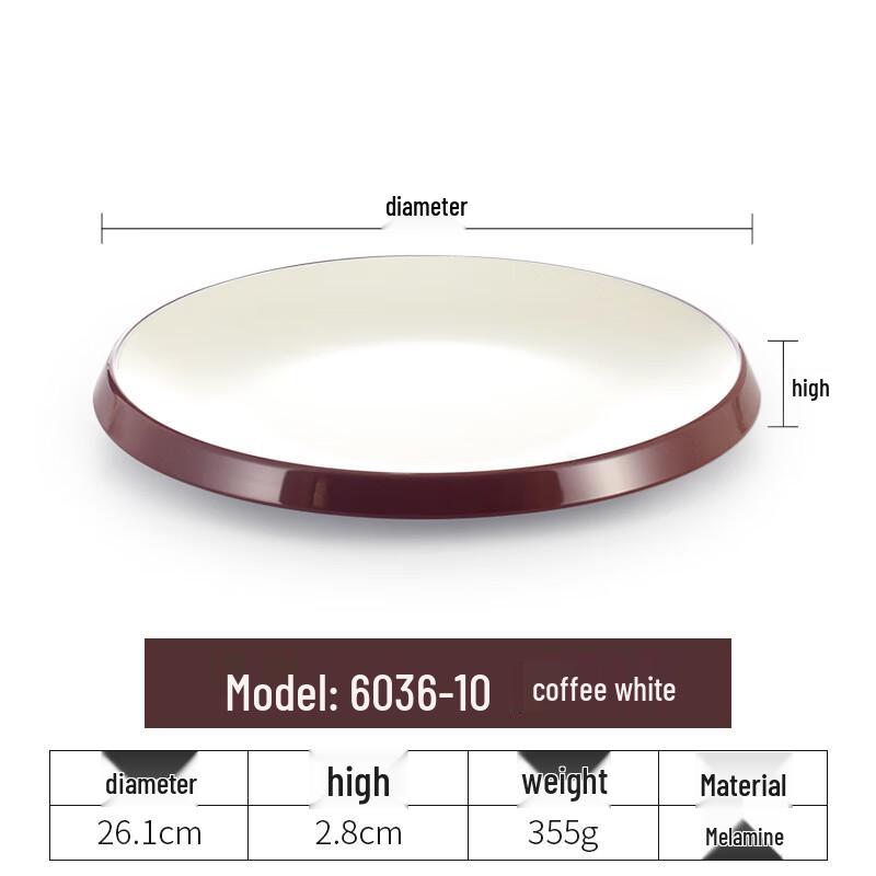 Commercial Melamine Round Concave Plate