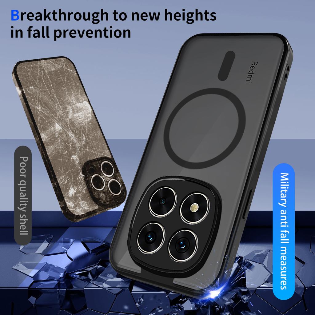 Pouzdro pro Xiaomi Redmi 14 Pro Plus A3 A3X Poco X7 F7 Ultra F7Pro C61 5G 4G Matné Průhledné Magsafe Magnetické Nárazuvzdorné Kryt