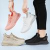 Women's Spring Sneakers, Fly-knit Breathable Single Shoes, Soft-soled, Large Size, Versatile Casual Shoes