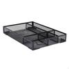 Mesh Tray with Compartments LowProfile Desktop Divided LetterSized Paper Organizer for