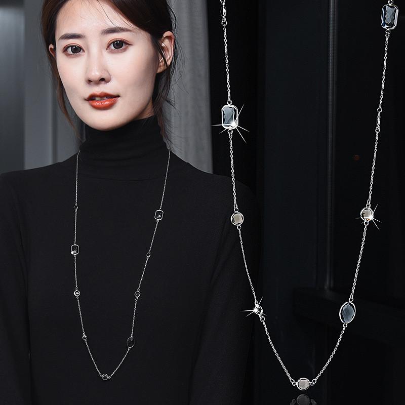 Stylish Korean Geometric Pendant Necklace For Men And Women With Elegant Titanium Steel Design