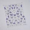 5D illusion polarized butterfly nail sticker pink purple blue fashionable self-adhesive butterfly nail art decoration sticker
