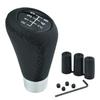 Arenbel 6 Speed Gear Lever Handle PU Shifter Stick Knob Head Manual Automotive Universal Black