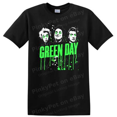 Green Day Koszulka Rockowa Neonowe Twarze Punkowe Drip Grunge Koszulka Zespołu