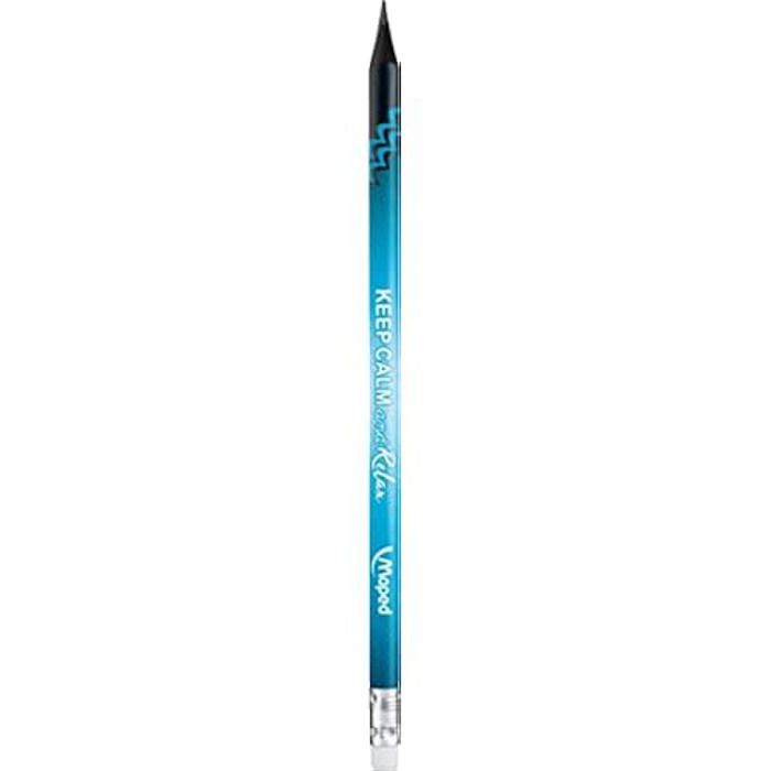 Crayons Graphite - MAPED - Black’Peps Energy - 72 Crayons - Embout Gomme - Mine HB2 Résistante