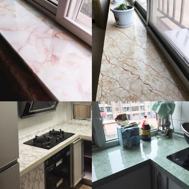 Waterproof And Oil Marble Vinyl Film Self Adhesive Wallpapers for Bathroom Kitchen Cupboard Countertops Contact Paper Home Decor
