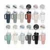 Steel Vacuum Insulated Tumbler Double Wall Vacuum Travel Water Bottle 40oz Insulated Tumbler with Straw Lid and Handle