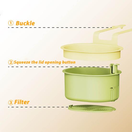 2Pcs Drain Baskets High-Efficiency Filter Easy to Install Automatic Dumping Sink Strainer Baskets Kitchen Trash Catcher