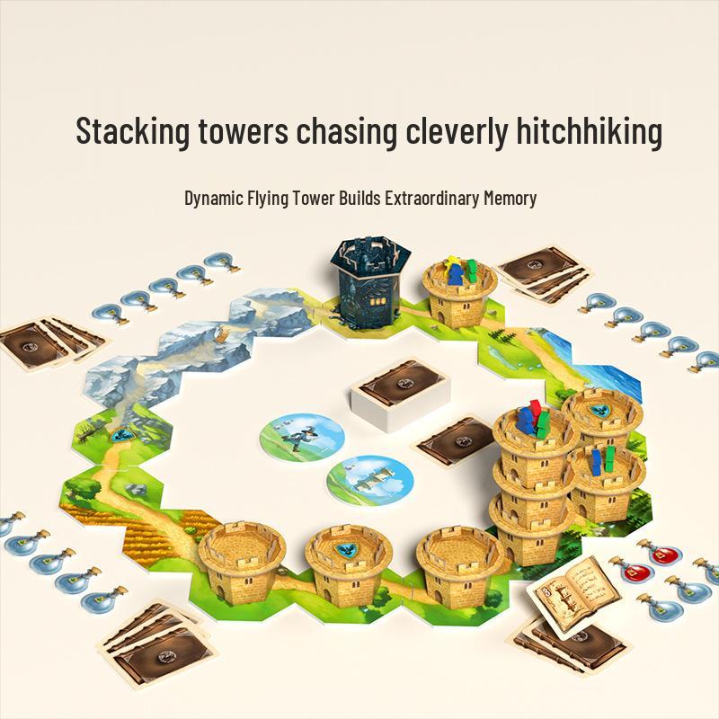 Yaofish Ray Ray's Wizard Tower: Children's Strategy Board Game, Educational Magic Toy, Perfect Birthday Gift for Ages 8+