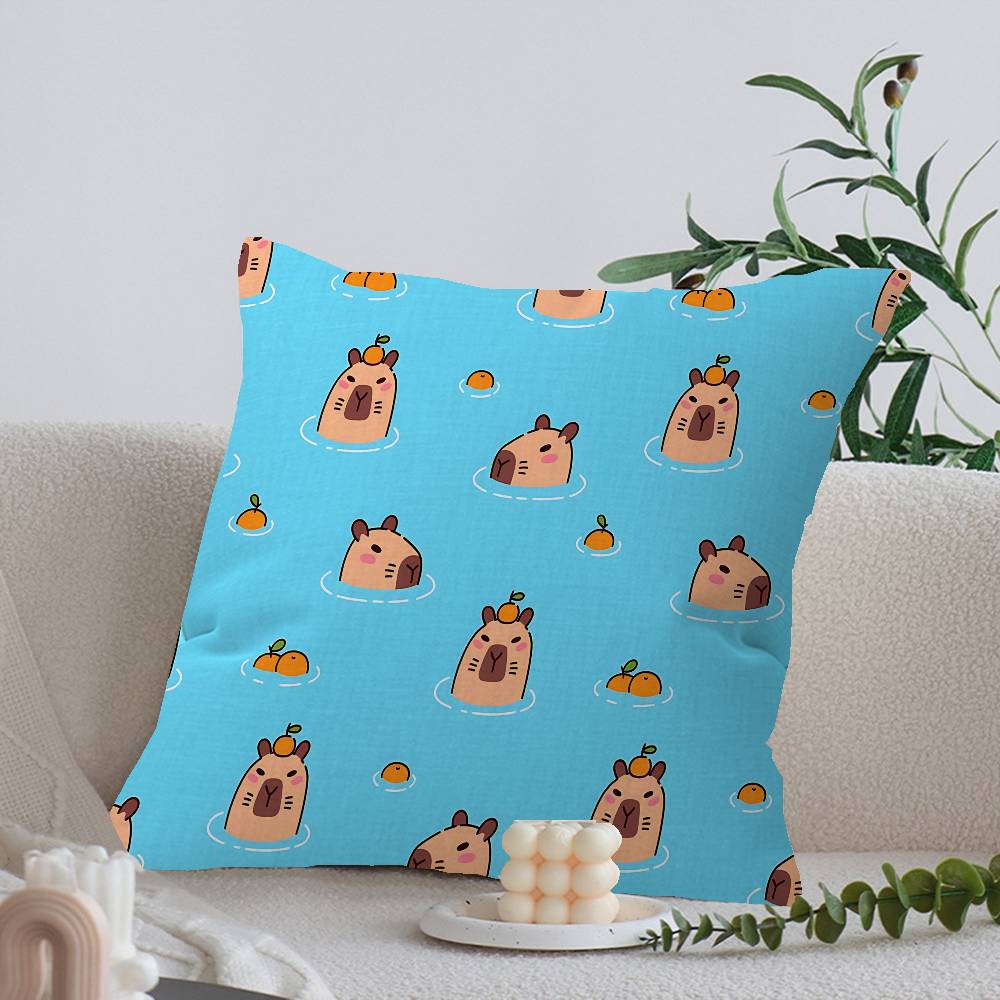 Cute Capybara Pillow Anime Pillow Sofa Bed Head Pillow Cover Cushion Cover 45x45 cm Fashion