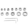 Drill Bit Depth Stop Collar Kit Set 12pcs 3-16mm Stainless Steel Drilling Limit Ring with Hex Wrench