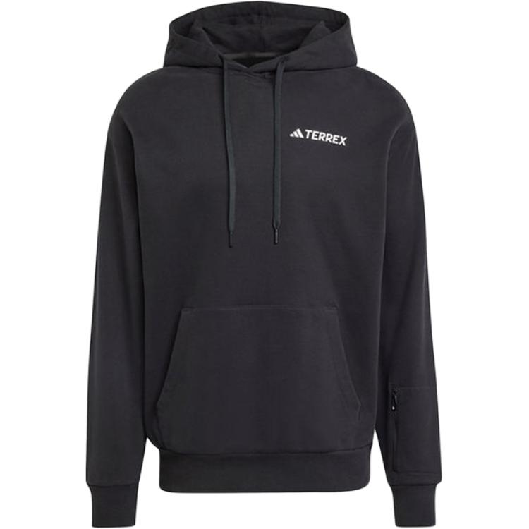 

Adidas Simple Letter Pattern Hooded Long Sleeve Sweatshirt Men sweatshirt Black IZ0368 L
