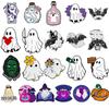 Halloween Brooch Set Cartoon Alloy Enamel Rhinestone Dark Series Ghost Pumpkin Devil Pin for Clothes Bags Accessories
