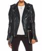 Handmade Biker Motorcycle Black Women's Genuine Lambskin Stylish Leather Jacket