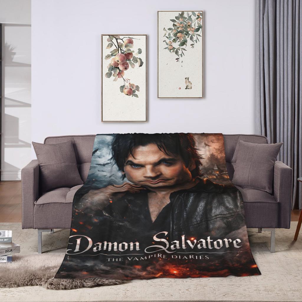 The Vampire Diaries Flannel Blanket Soft Bedding Throws for Couch Bed Travel Aesthetic Bedspread Sofa Bed Cover