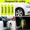 4KS Reflexní Samolepka na Dveře Auta Bezpečnostní Upozornění na Otevírání Reflexní Páska Nálepka Auto Příslušenství Exteriér Interiér Reflexní Samolepka