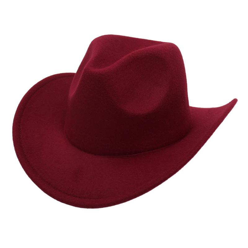 Simple Children'S Top Hat Bare Cowboy Hat Performance Jazz Hat Children'S Felt Hat Dance Troupe Wool Hat