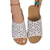 Sandales à Talons Bas Mode Femme Grande Taille Nouveau Style Été Euro Américain Fleurs Creuses Claquettes à Une Bride