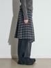 Opish Layered Check Pleats Wrap Skirt, Black