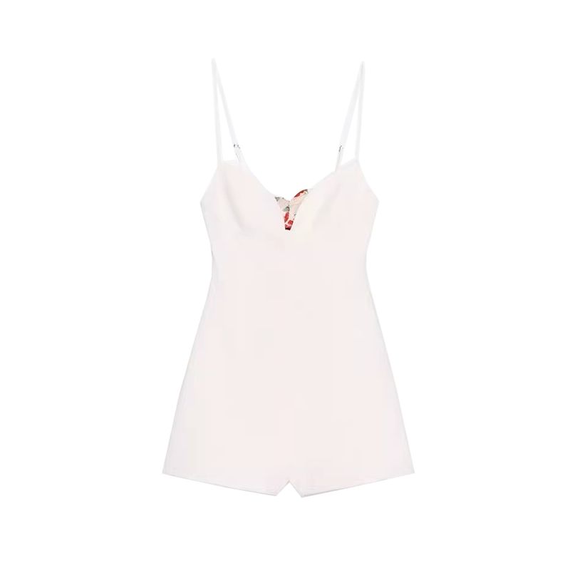 Summer New Product Women's Clothes Bowknot Decoration Heart-Shaped Collar Stripes Print Backless Short Dress 8079111