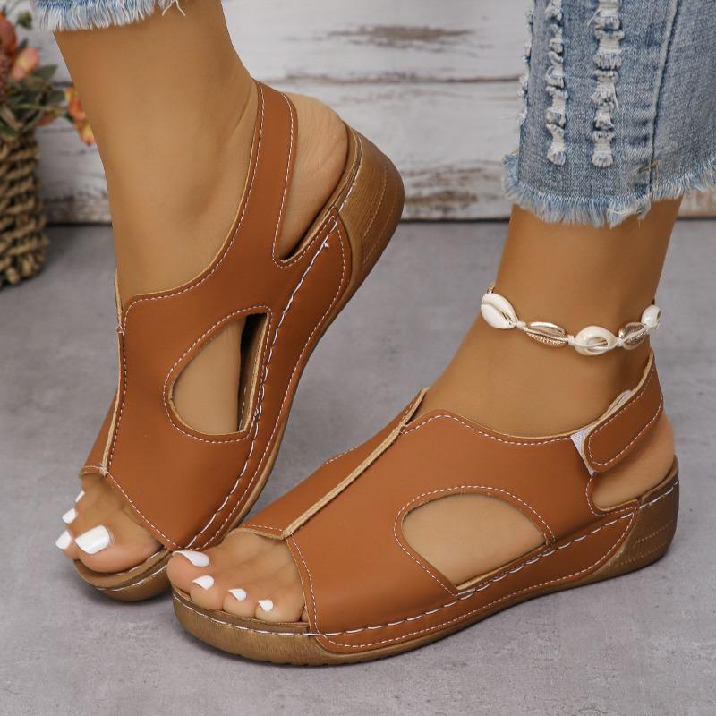 

Модные Новые Популярные Женские Контрастные Цветные Босоножки на Платформе Летние Босоножки с Открытым Носком Нескользящая Пляжная Обувь Женские Удобные Римские Сандалии на Платформе 43 шоколадный