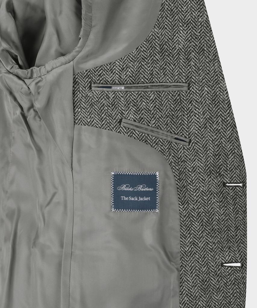 BROOKS BROTHERS Harris Tweed Sack Jacket (Grey) (Bbjsmmg401)