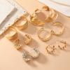 European-American Retro Geometric Wave Pattern Earrings