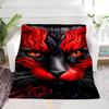 Festival Fluffy Cat Pattern Flannel Printed Blanket Suitable for All Seasons Suitable for Living Room Office Sofa and Travel
