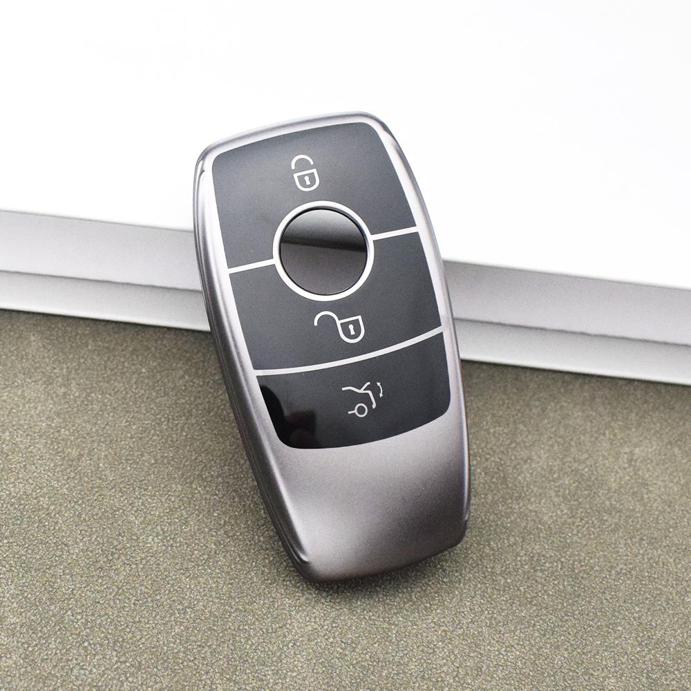 3 Buttons Auto Shell Bag Gun Grey TPU Car Key Cover Case For Mercedes Benz W177 W205 W213 W222 G63 X167 Maybach A E G GLS Class