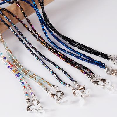 Perline alla moda Maschera Occhiali Cordino a doppio uso Perline tessute in cristallo Catena per occhiali Maschera Catena Collana Gioielli Catena per auricolari