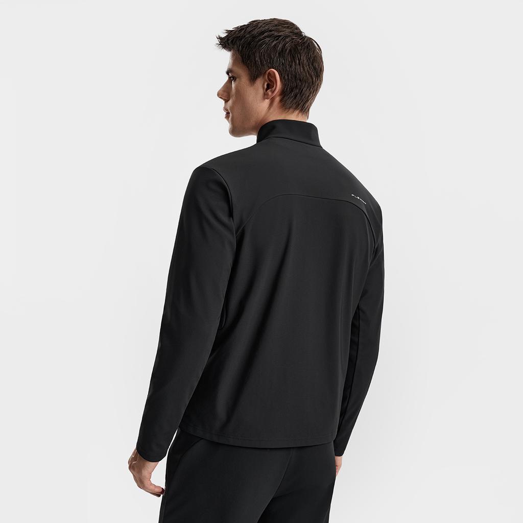 Fila Fitness Series Simple Classic Casual Sports Training Comfortable Versatile Knitted Jacket Men Jackets Deep-Black A11M611504FBK