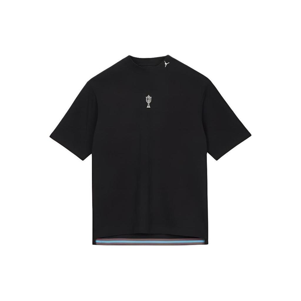 Trophy Room X Jordan SS24 American Vintage Logo Print Crew Neck Short Sleeve T-Shirt Men Tops Black FQ3845-010