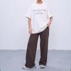 Retro Pure Cotton Short Sleeve Top with Niche American Design & High-End Letter Print