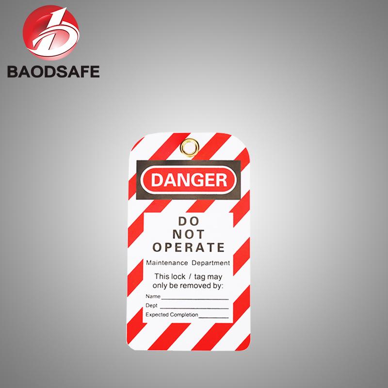 

Red Pure English Lockout Tag, Safety Warning Sign PVC Material P8606