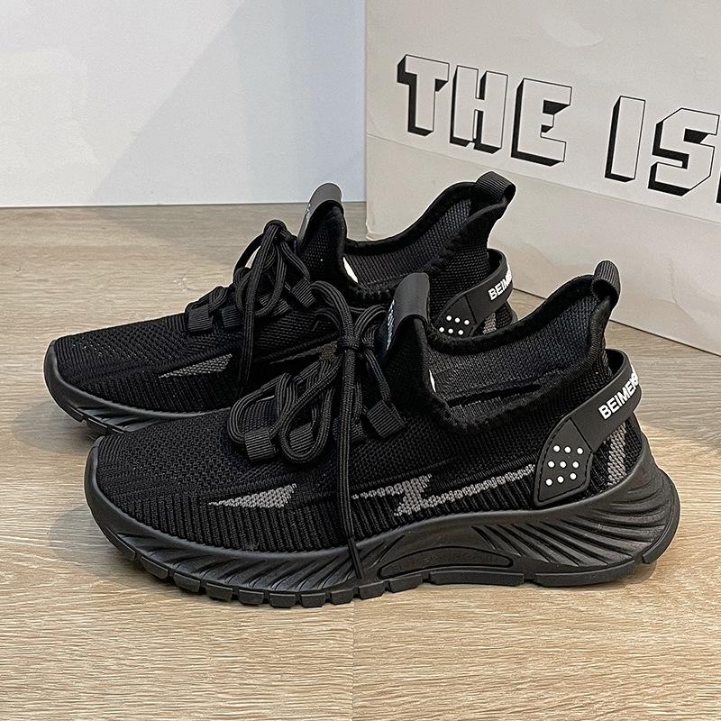

Flying woven mesh sneakers women s 2025 new spring, summer and autumn breathable versatile casual lightweight soft-soled running shoes 35