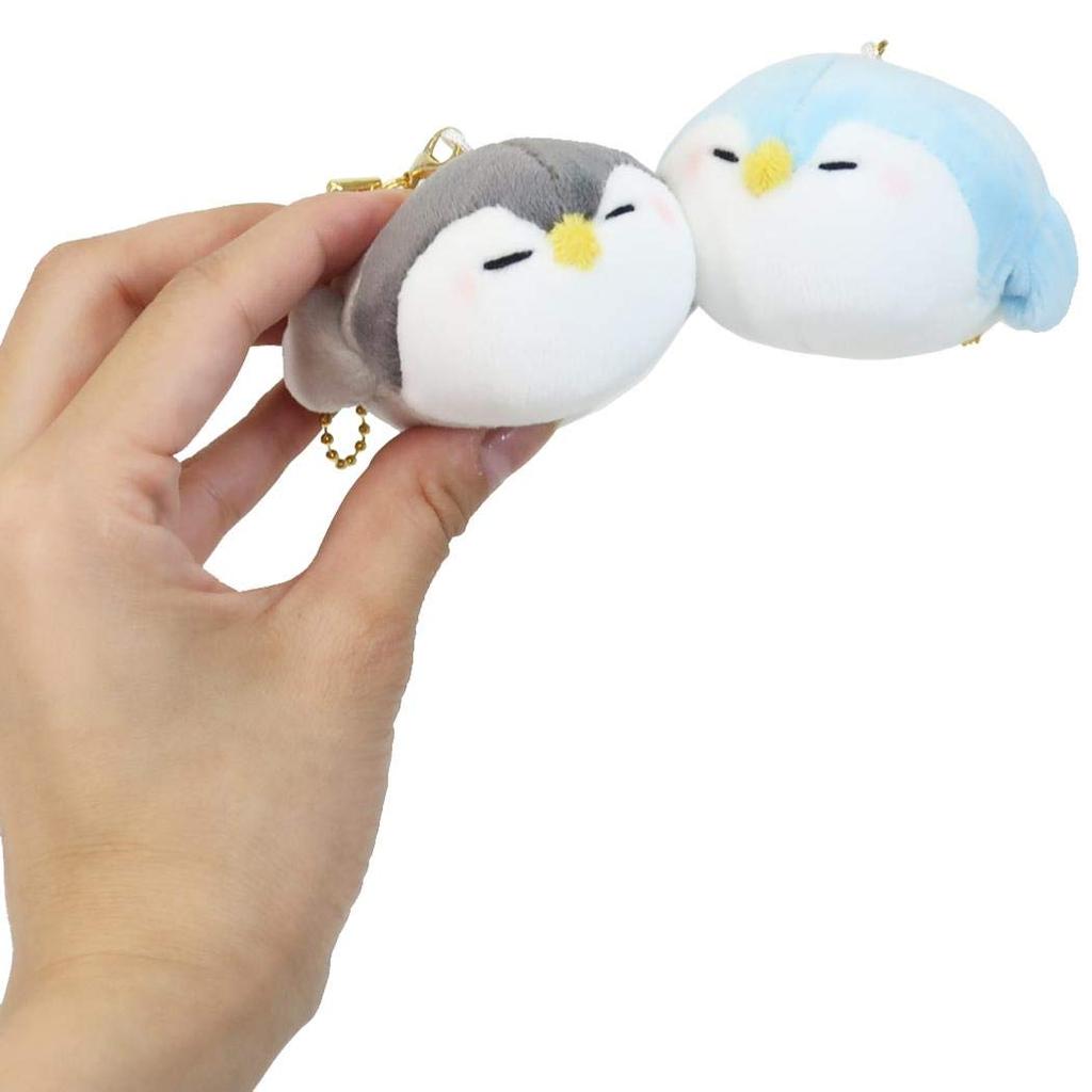 [Mascot Keychain] NicoNui Pair Plush Toy Ball ChainPenguin Lying Down